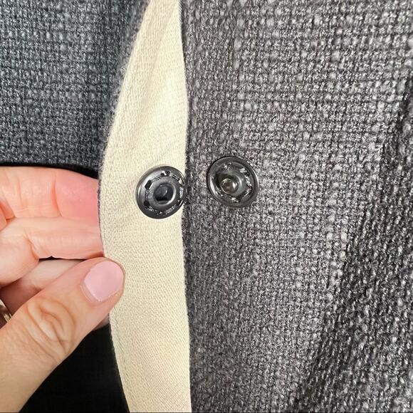 Burton of London 42 black and tan button-down  knee length jacket size 10 B167 - Picture 5 of 6